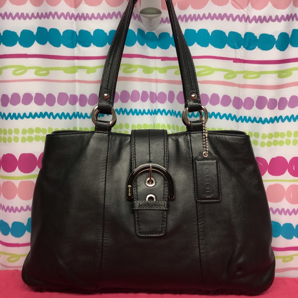 COACH SOHO EAST WEST LEATHER TOTE/SATCHEL BAG